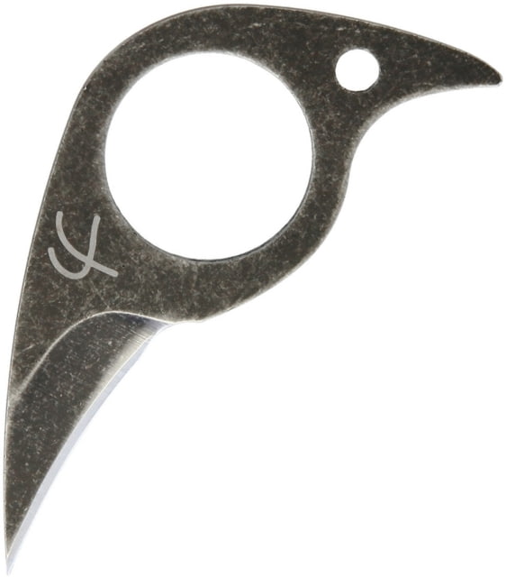 Fred Perrin Mini-Pic Knife 2.75in Overall 1.25in Black Stonewash 440C SS Blade Finger Ring One-Piece Construction Black Kydex Sheath - Fred Perrin