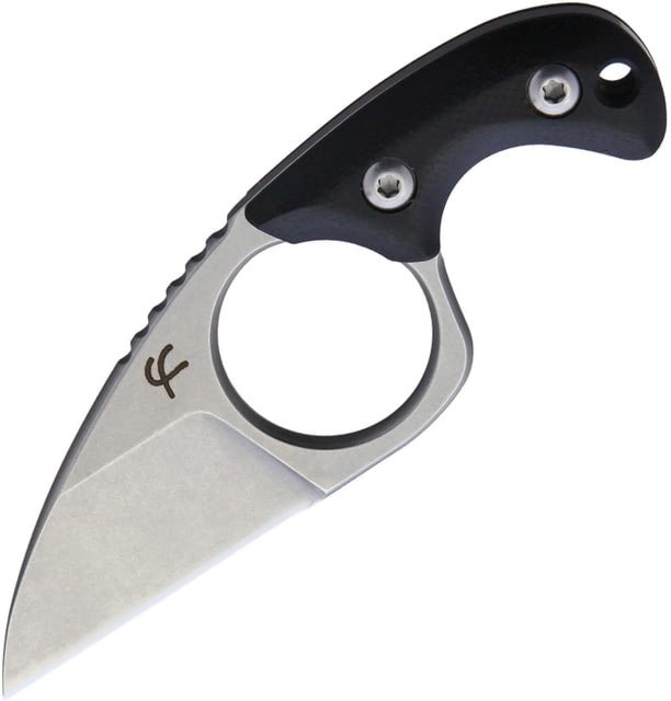 Fred Perrin Shorty Neck Knife 1.25" stonewash finish 440C stainless blade Black G10 handle - Fred Perrin