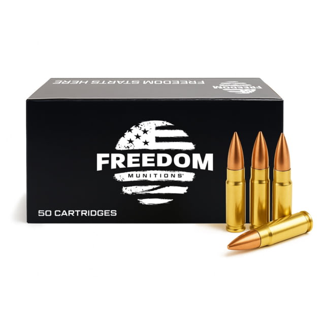 edom Munitions .300 Blackout 125 Grain Full Metal Jacket Brass Rifle 50 Rounds Ammo
