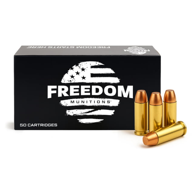 edom Munitions .357 Magnum 125 Grain Flat Point Brass Pistol 50 Rounds Ammo