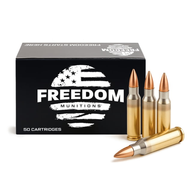 edom Munitions 5.56x45mm NATO 55 Grain Full Metal Jacket Brass Rifle 50 Rounds Ammo