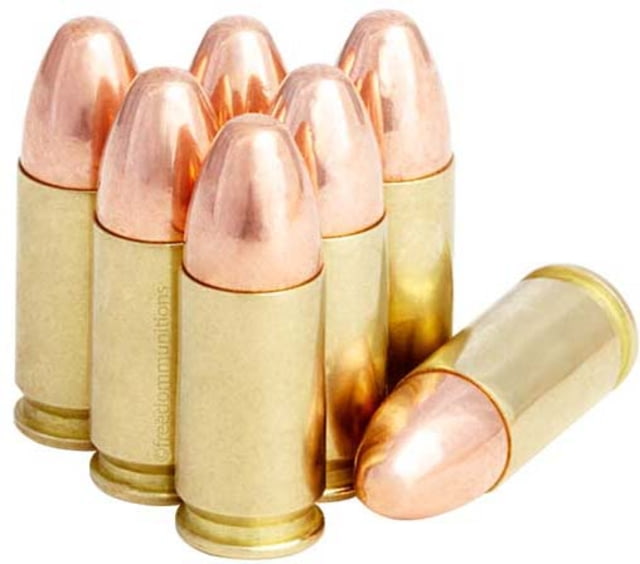 edom Munitions 9mm Luger 115 Grain Round Nose Brass Pistol 50 Rounds Ammo