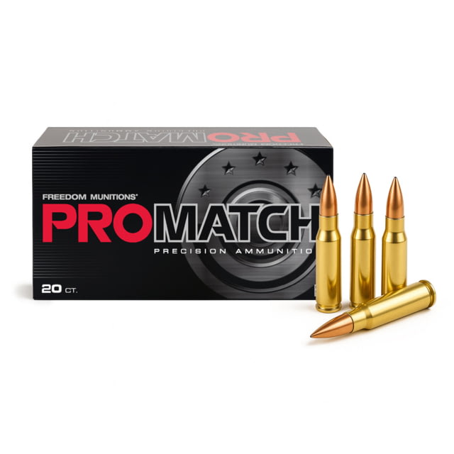 edom Munitions ProMatch .308 Winchester 155 Grain HPBT Brass Rifle 20 Rounds Ammo