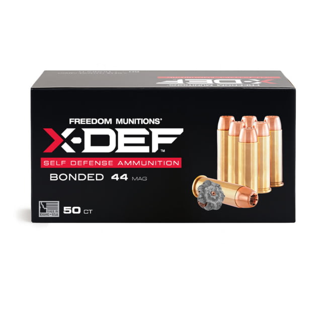 edom Munitions X-DEF Defense .44 Magnum 240 Grain Hollow Point Brass Pistol 50 Rounds Ammo