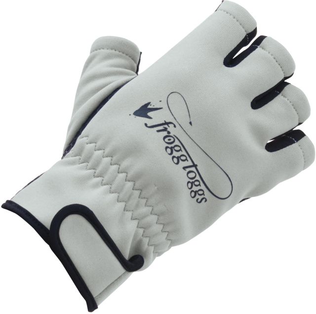 Frogg Toggs Frogg Fingers Fleece Fingerless Gloves Gray/Black Extra Large - Frogg Toggs