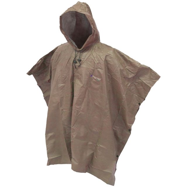 Frogg Toggs Ultra-Lite Action Poncho with Hood Khaki 196168