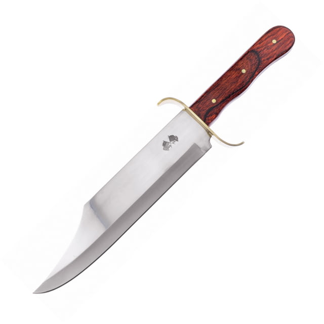 Frost Bowie Pakkawood Knife 10" satin finish stainless clip point blade Brown pakkawood handle - Frost