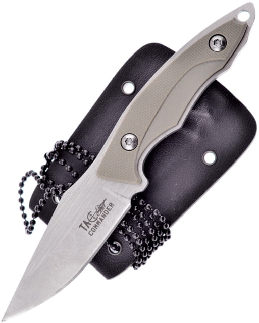 Frost Fixed Blade Desert G10 Knife 5.25in Overall 2.25in Stonewash Clip Point Blade Sand G10 Handle Kydex Sheath - Frost