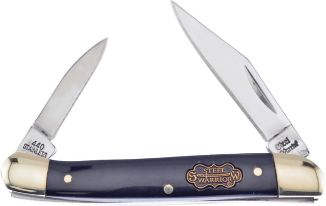 Frost Little Copperhead Buffalo Folding Knife Mirror finish stainless clip and pen blades Buffalo horn handle - Frost Cutlery
