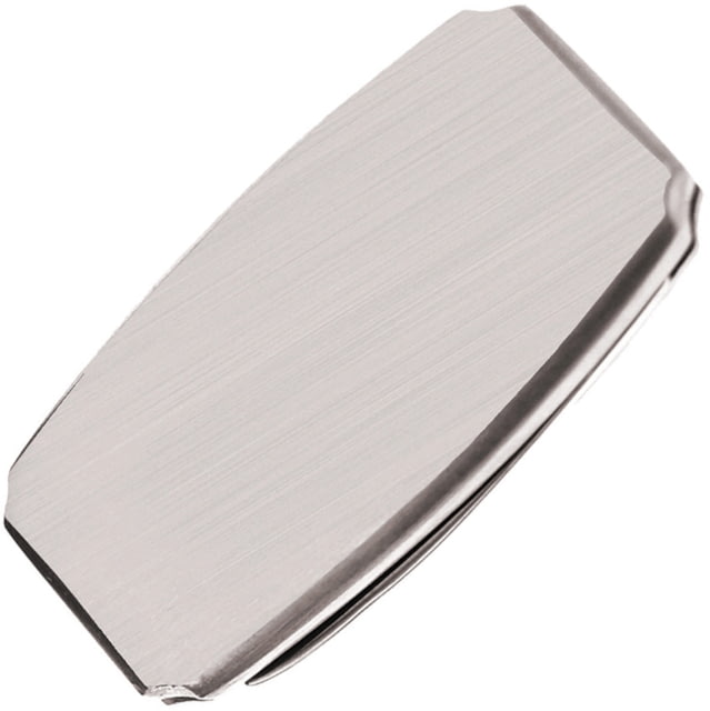 Frost Money Clip Folder Multi-Tools Folding Knife Money Clip Folder 2in Closed 1.25in Satin SS Blade SS Handle Pocket Clip Pen Blade And Nail File - Frost
