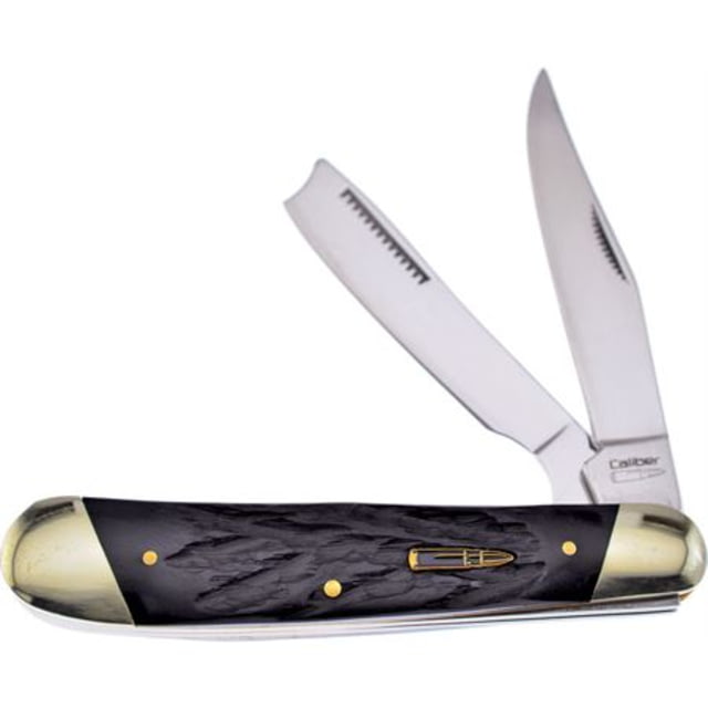 Frost One Arm Razor Blk Pick Bone Folding Knife Mirror SS Clip And Razor Blades Black Pick Bone Handle Nickel Silver Bolster Inlay Shield Black - Frost