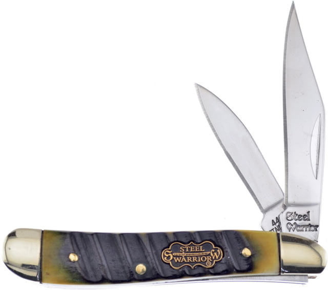 Frost Peanut Chainsaw Bone Folding Knife Mirror finish stainless clip and pen blades Chainsaw jigged bone handle