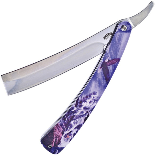 Frost Razor Folding Knife w/Eagle Print 4.25in stonewash finish stainless blade ABS handle - Frost