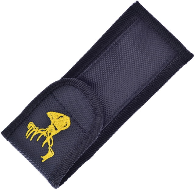 Frost Sheath Deerhead Stitch Nylon Fits Up To 5.5in Folding Knife Embroidered Deer On Front Black Nylon Sheath Black - Frost