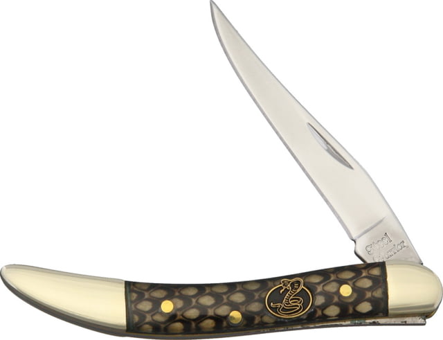 Frost Small Toothpick Cobra Skin Folding KnifeLong ClipCobra Snake SkinComposition Handle