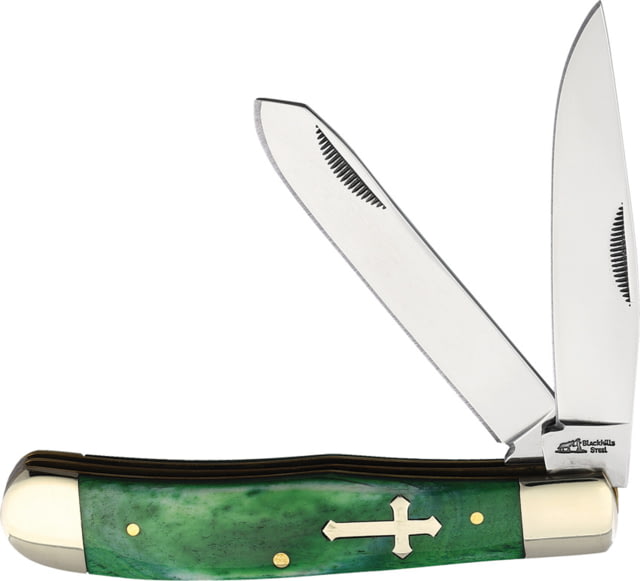 Frost Trapper Smooth Bone Folding Knife Green smooth bone