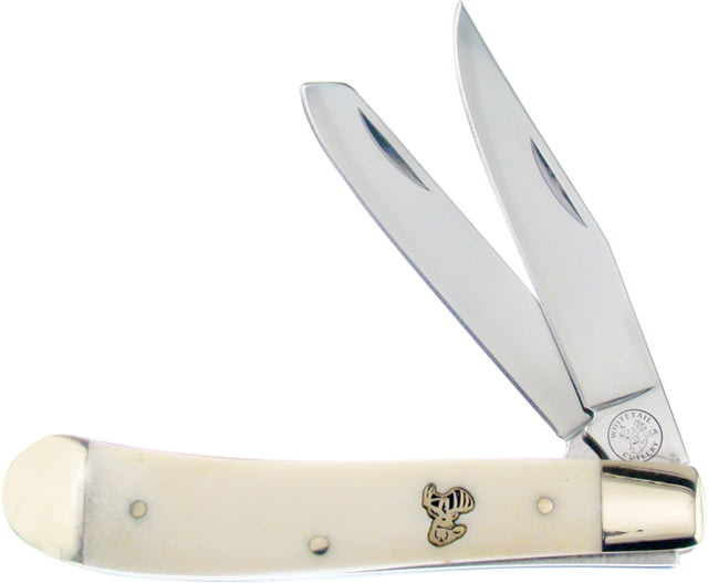 Frost Trapper White Bone Folding Knife White smooth bone