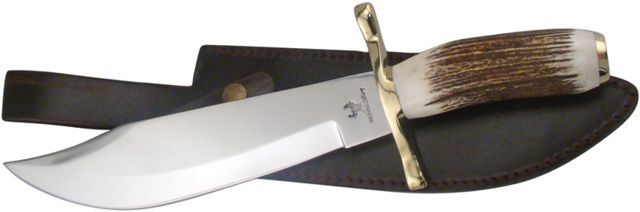 Frost Whitetail Bowie Stag Fixed Blade Knife 14in 9.5in Bowie Stag Handle - Frost
