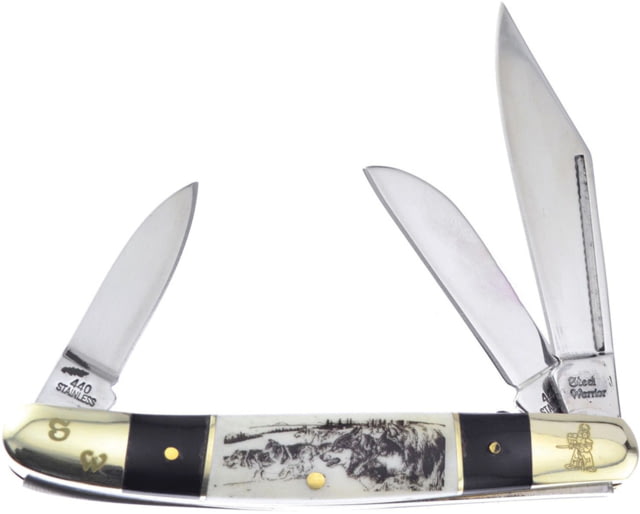 Frost Wrangler Wolf Etch Bone FSW112BHSBW - Frost Cutlery