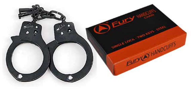 Fury Single Lock Handcuff w/Keys Black - Fury