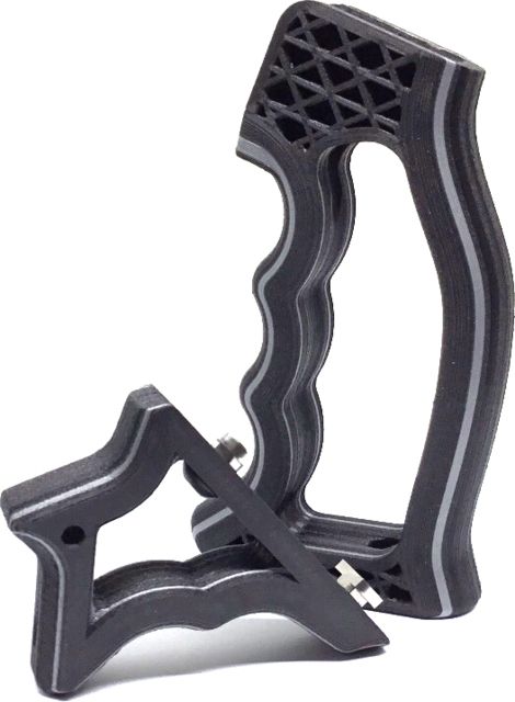 Future Forged Spectre Grip AR-15 Carbon Fiber SG-2 Frame + Halex-S Foregrip KeyMod Carbon Black/Silver - Future Forged
