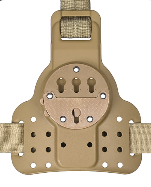 G-Code Drop Leg Single Holster Mount w/ Cobra Buckle Leg Strap Tan - G-Code