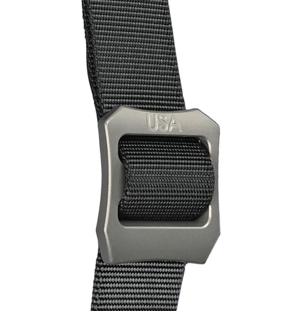 G-Code EDC Quest Belt Black Belt/Gun Metal Anodized Buckle 2XL 44in-48in