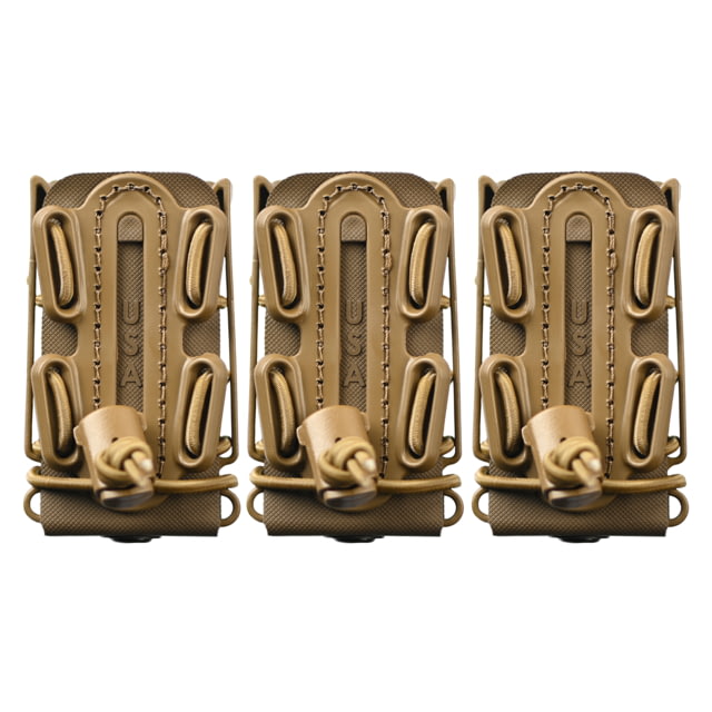G-Code Pistol Soft Shell Scorpion Mag Carrier w/ P1/P2/P3 Molle and Belt Mounts Pack of 3 Ambidextrious Tan Frame/Tan Shell Short SS-P2-3PK-123-TNTN