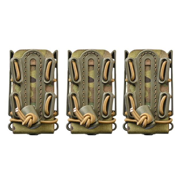 G-Code Pistop Soft Shell Scorpion Tall Mag Carrier w/ P1/P2/P3 Molle and Belt Mounts Pack of 3 Ambidextrious Green Frame/Multicam Green Shell Tall