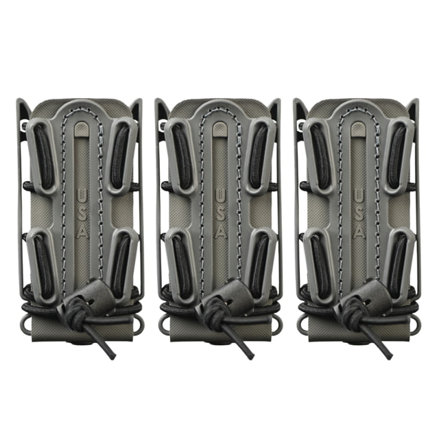 G-Code Pistop Soft Shell Scorpion Tall Mag Carrier w/ P1/P2/P3 Molle and Belt Mounts Pack of 3 Ambidextrious Grey Frame/Grey Shell Tall