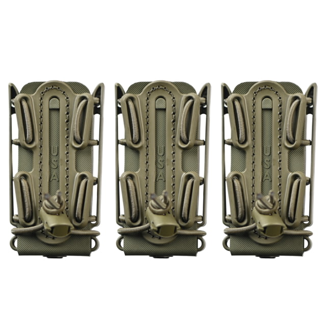 G-Code Pistop Soft Shell Scorpion Tall Mag Carrier w/ P1/P2/P3 Molle and Belt Mounts Pack of 3 Ambidextrious OD Green Frame/OD Green Shell Tall - G-Code