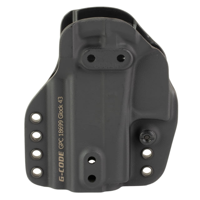 G-Code Prime Carry Kydex OWB Belt Holster Glock 43/43X/43X MOS Ambidextrous Black