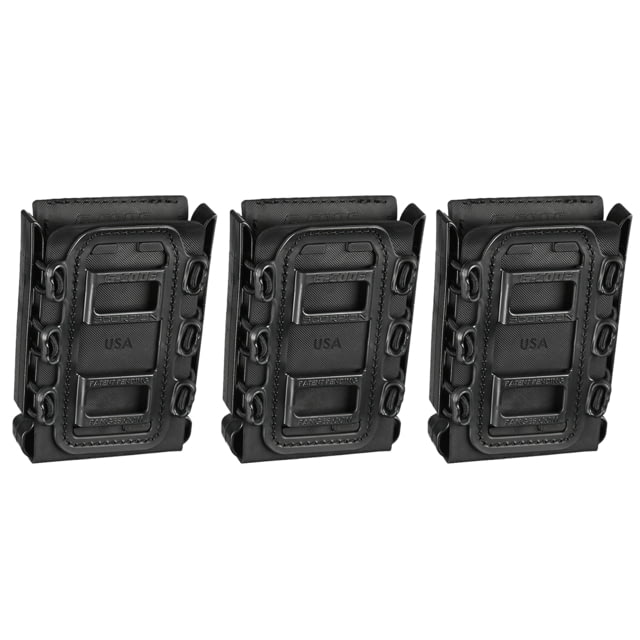 G-Code Rifle Soft Shell Scorpion Mag Carrier w/ R1/R2/R3 Molle and Belt Mounts Pack of 3 Black Frame/Black Shell Rifle SS-R1-3PK-123-BKBK