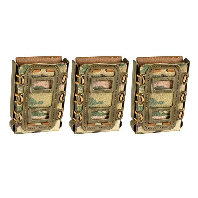 G-Code Rifle Soft Shell Scorpion Mag Carrier w/ R1/R2/R3 Molle and Belt Mounts Pack of 3 Green Frame/Multicam Green Shell Rifle SS-R1-3PK-123-GNMC - G-Code Holsters
