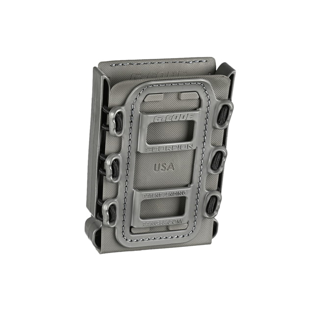 G-Code Rifle Soft Shell Scorpion Mag Carrier w/ R1/R2/R3 Molle and Belt Mounts Grey Frame/Grey Shell Rifle - G-Code