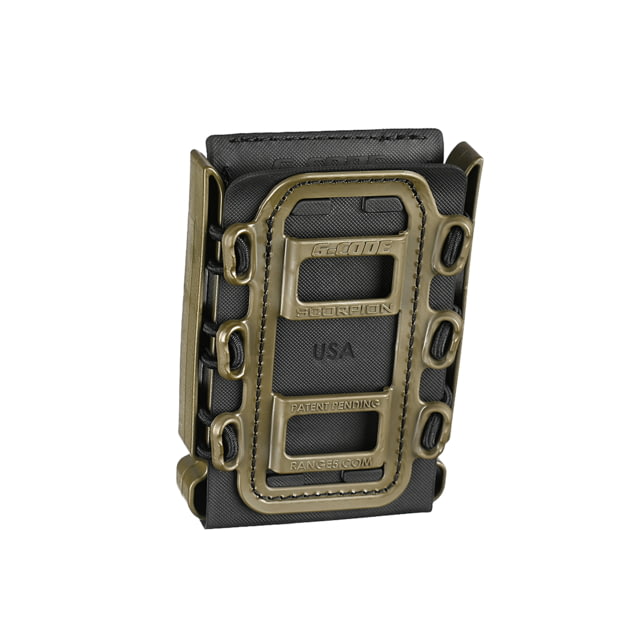 G-Code Rifle Soft Shell Scorpion Mag Carrier w/ R1/R2/R3 Molle and Belt Mounts OD Green Frame/Black Shell Rifle - G-Code