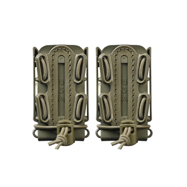 G-Code Soft Shell Scorpion Pistol Magazine Carrier Pack of 2 Short P1/P2/P3 Molle and Belt Mounts Ambidextrious Green On Green OD Green Frame/OD Green