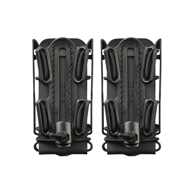 G-Code Soft Shell Scorpion Pistol Magazine Carrier Pack of 2 Tall P1/P2/P3 Molle and Belt Mounts Ambidextrious Black On Black Black Frame/Black Shell - G-Code