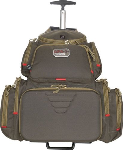 G. Outdoors Products Rolling Handgunner Range Backpack w/4 Handgun Cradle, Rifle Green/Khaki, GPS-1711ROBPRK