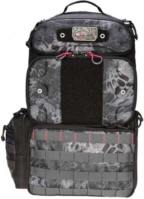 G. Outdoors Products Tall Tactical Range Backpack, Holds 4 handguns-Molded Pocket, Prym1 Blackout, GPS-T1913BPPMB