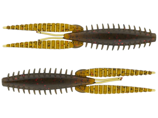 G-Ratt Baits Dixe Flip Soft Bait 3in 8pk Green Pumpkin /Red Flake