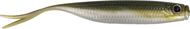 G-Ratt Baits Rocker Soft Bait 4in 5pk Green & Silver
