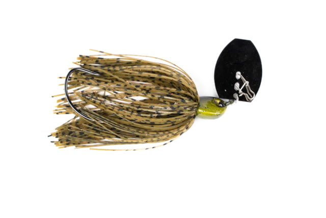 G-Ratt Weedless Vibrating Jig Green Pumkin Red Flake 3/8 Oz.