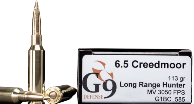 Defense 6.5 Creedmoor 113 Grain Long Range Hunter Brass Cased Rifle 20 Rounds Ammo