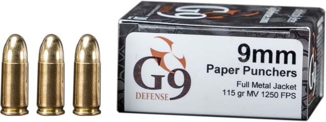 G9 Defense 9mm Luger 115 Grain Full Metal Jacket Brass Cased Pistol Ammo 500 Rounds Defense 9mm Luger 115 Grain Full Metal Jacket Brass Cased Pistol 500 Rounds Ammo