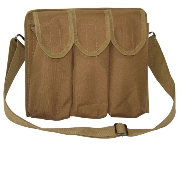 Galati Gear 3 Pocket Mag Pouch Over Shoulder/Belt 30-40rd Coyote Brown - Galati Gear