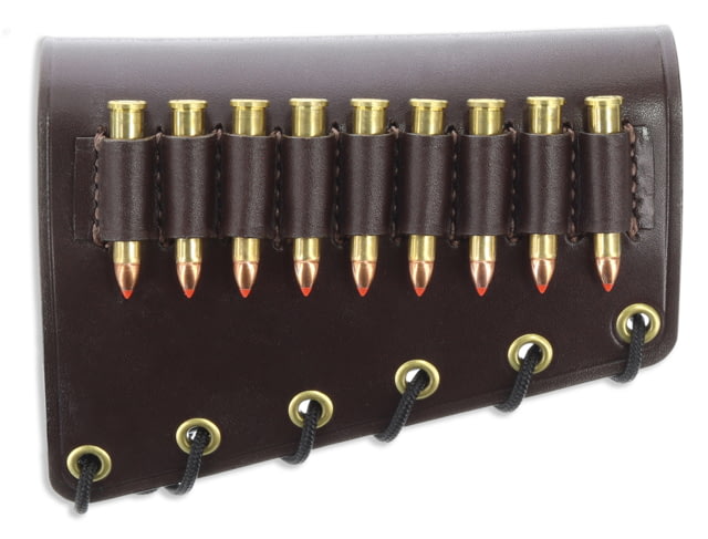 Galco Butt Cuff Ammunition Pouch Right Hand Rifle .22 Hornet 9 Rounds Dark Havana