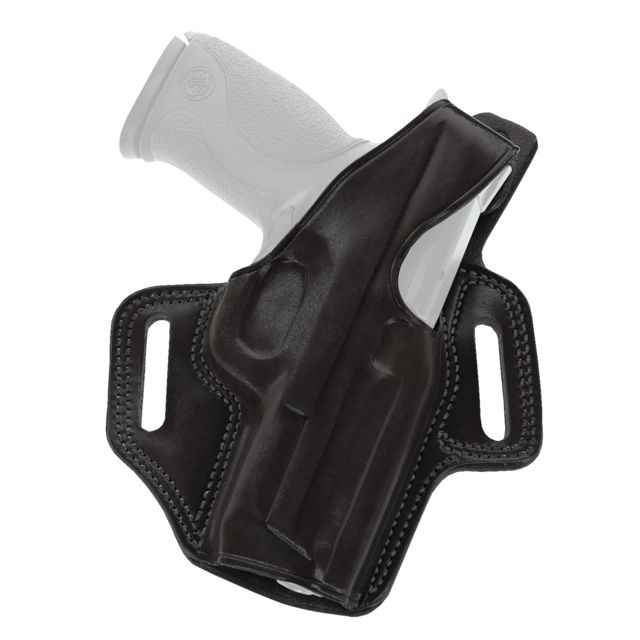 Galco Fletch Belt Leather Holster Glock 26/Glock 27/Glock 33 Right Hand Plain Black - Galco