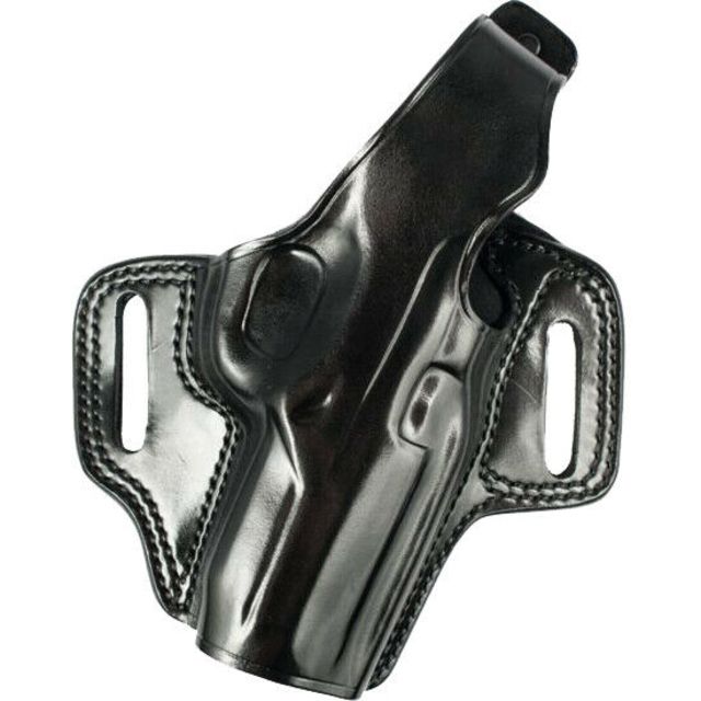 Galco Fletch High Ride Belt Leather Holster Left Hand Black - Galco
