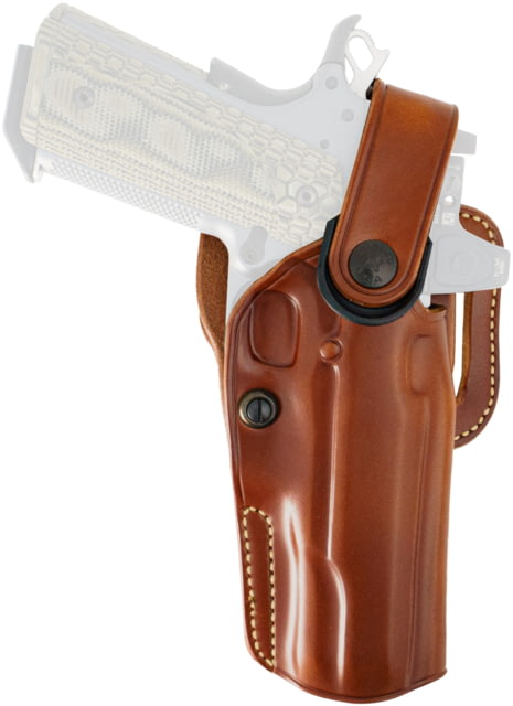 Galco APO Strongside/Crossdraw OWB Tan Steerhide Fits Glock 17 Gen1-5 Belt Holster Mount Right Hand - Galco